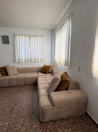 Sofá Rinconera Beige Tela