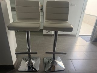 2 Bancos per banco da cucina o sala da pranzo in crema