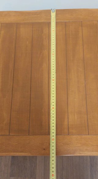 Mesa auxiliar madera maciza y metal