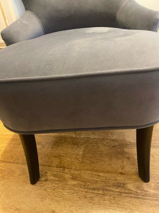 Butaca de terciopelo gris