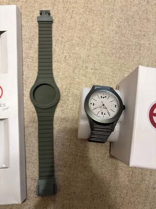 Orologio Hip Hop unisex + cinturino verde/nuovo