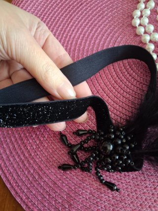 Set Fascia capelli + collana stile anni '20
