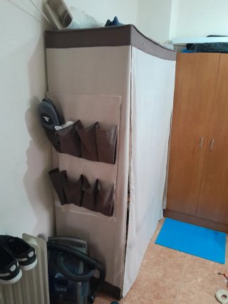 Armario Portátil Tela y Madera