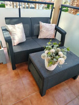 Conjunto Muebles Jardín  Negro