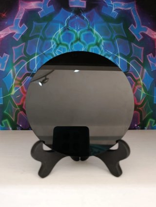 Espejo de obsidiana negra Disco de 12 cms