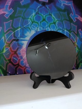 Espejo de obsidiana negra Disco de 12 cms