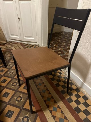 Pack 2 Sillas Ikea Metal Madera