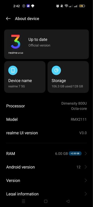 Realme 7 5G Gris