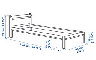 Cama individual 90x200
