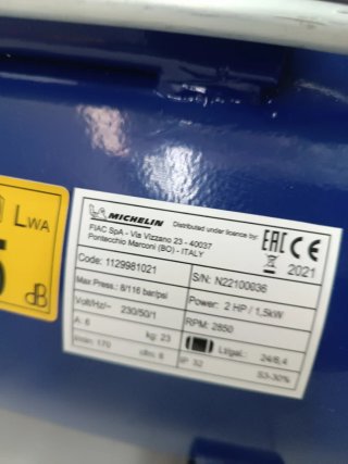 Compresor de aire Michelin 24L 2HP
