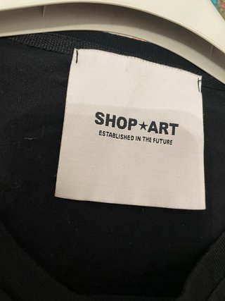 T-shirt SHOP ART nera con stampa aquila tg.S