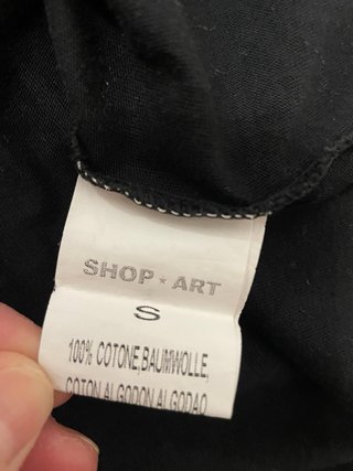 T-shirt SHOP ART nera con stampa aquila tg.S