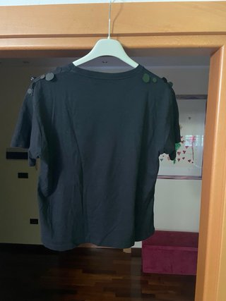T-shirt SHOP ART nera con stampa aquila tg.S