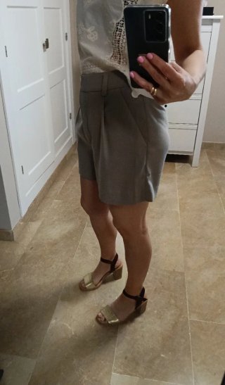 Bermuda vestir H&M gris T.38