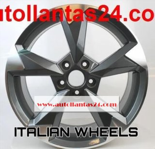 JUEGO DE 4 LLANTAS AUDI ROTORY GREY METAL