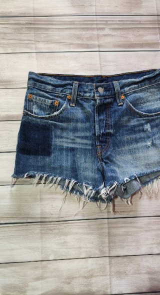Levi's 501 Shorts Vaqueros Mujer Desgastados