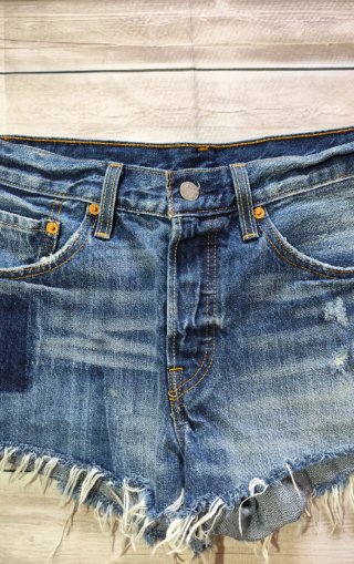 Levi's 501 Shorts Vaqueros Mujer Desgastados