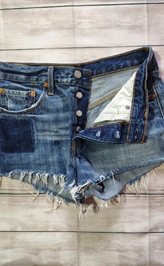 Levi's 501 Shorts Vaqueros Mujer Desgastados
