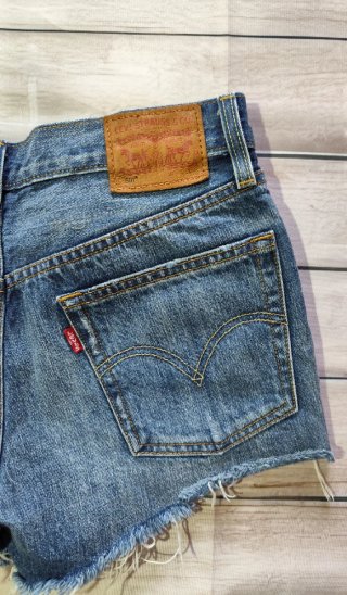 Levi's 501 Shorts Vaqueros Mujer Desgastados