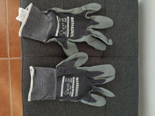 Lote 10 pares guantes trabajo ORMADUS Talla 9/L