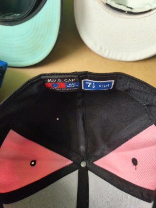 Gorras Planas Negras y Rosas ,blanca
