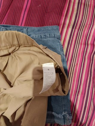 Shorts vaqueros y beige de vestir