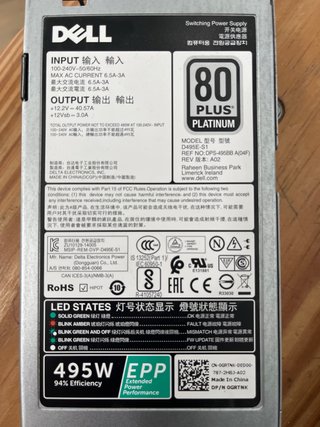 2 Fuentes Alimentación DELL POWEREDGE 495W
