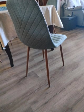 4 Sillas Comedor Tela JYSK Azul Gris