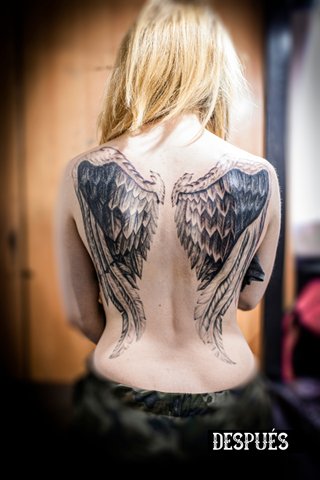 Tatuaje N#99 Alas en la Espalda
