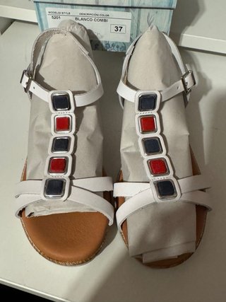 Sandalias de piel con plantilla de gel 37