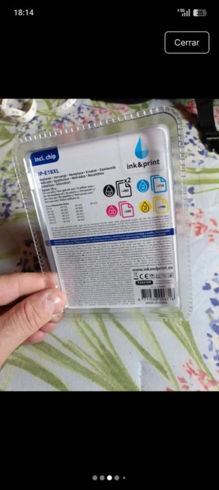 Cartuchos Tinta Epson 18 XL Negro, Cyan, Magenta,