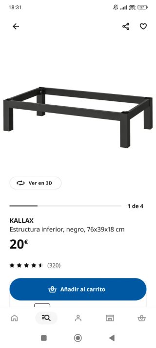 Accesorios Kallax Ikea (base y separador)