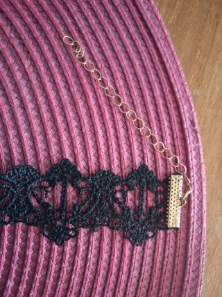 Collana gotica nera con pendenti
