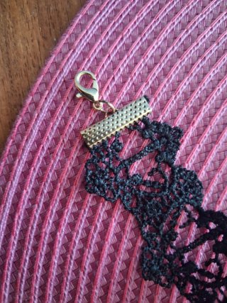 Collana gotica nera con pendenti