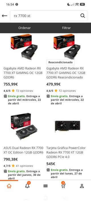 Tarjeta Gráfica XFX SWIFT 210 RX 7700 XT