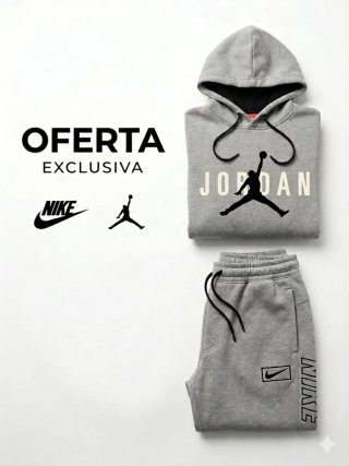 Conjunto Jordan x Nike gris