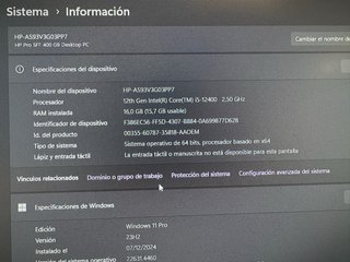 PC HP Intel Core i5 12400 Completo