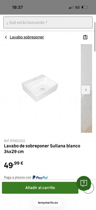 Lavabo de sobreponer Sullana blanco