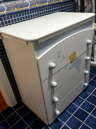 Mueble cambiador bañera bebé