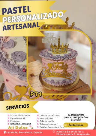 Tartas o pasteles personalizables eventos