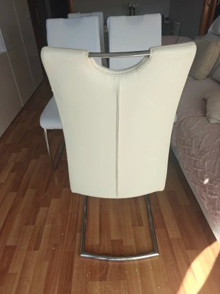 Pack 4 Sillas Comedor Cantilever Cromadas