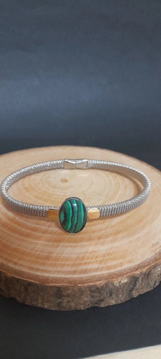 Pulsera Acero y Oro