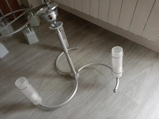 Lámpara de techo moderna metal y cristal
