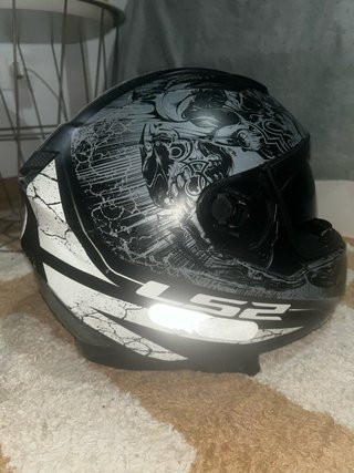 Casco Integral LS2 Negro Mate con Visera Ahumada