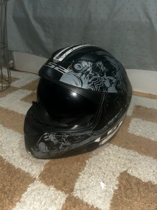 Casco Integral LS2 Negro Mate con Visera Ahumada