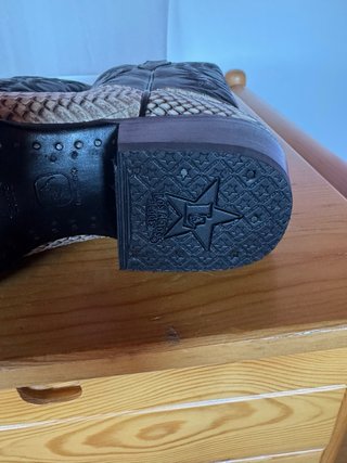 Botas de piel de cobra negras talla 43