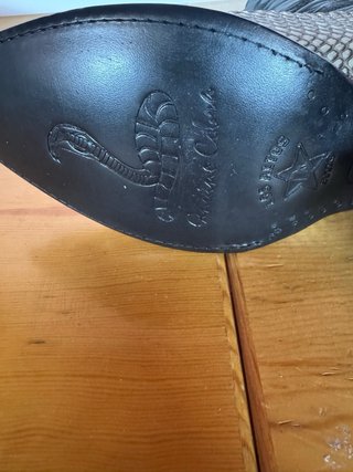 Botas de piel de cobra negras talla 43
