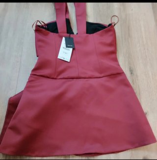 Vestido fiesta Zara rojo