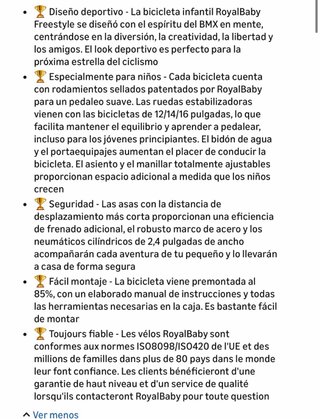 Bicicleta infantil RoyalBaby 16” NUEVA!