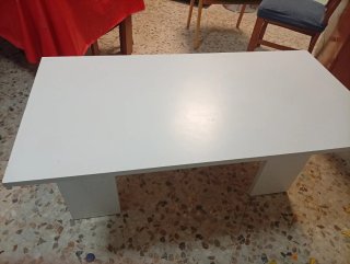 Mesa elevable blanca